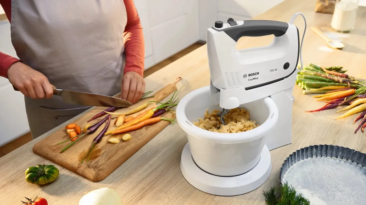 Bosch MFQ37490 Handmixer 750W - 5 Snelheden - Grijs/Wit - afbeelding 6 van 6