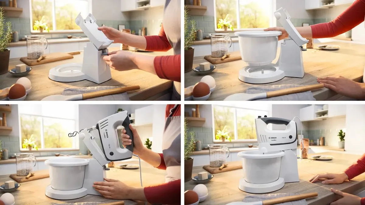 Bosch MFQ37490 Handmixer 750W - 5 Snelheden - Grijs/Wit
