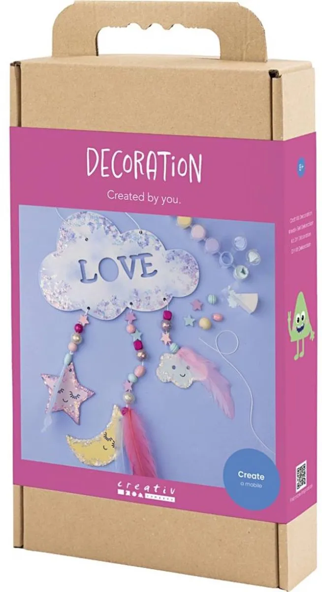Creativ Company Hobbyset Wolk Maan Ster Glitter - Multicolor