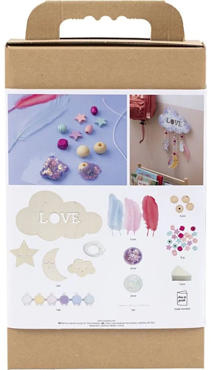 Creativ Company Hobbyset Wolk Maan Ster Glitter - Multicolor