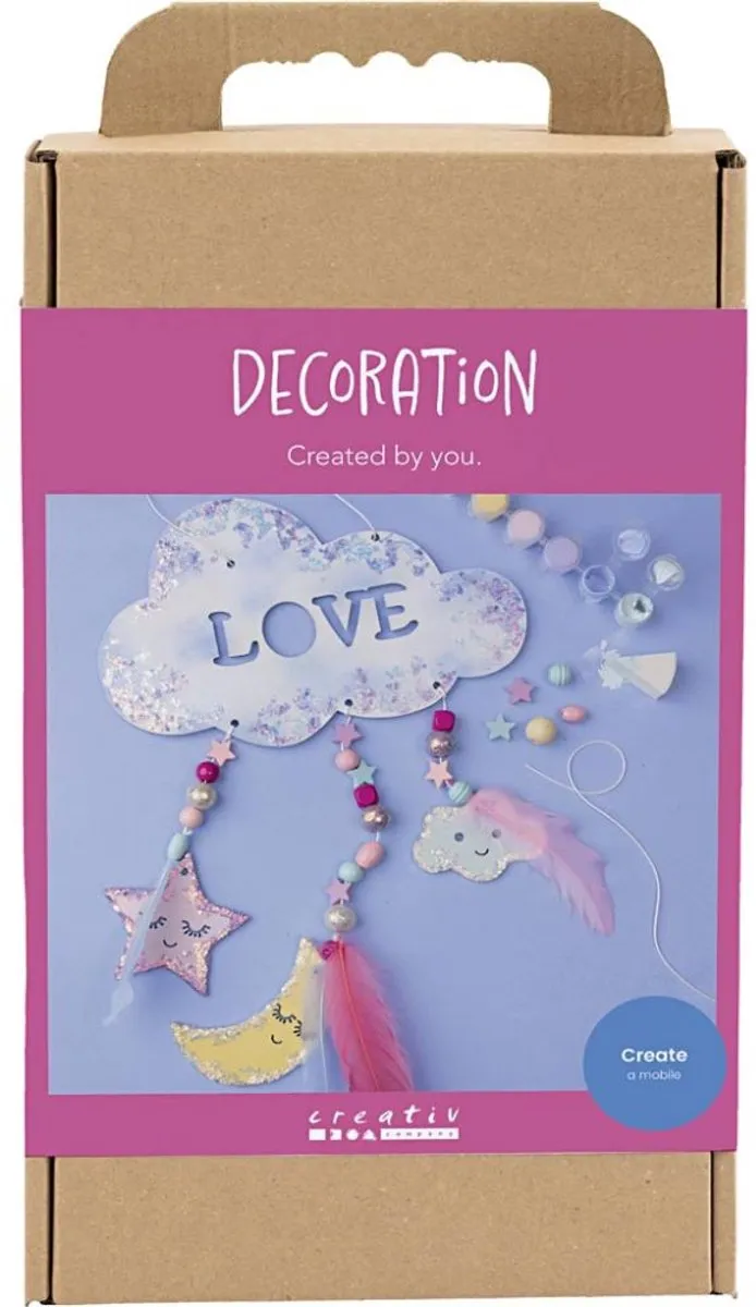 Creativ Company Hobbyset Wolk Maan Ster Glitter