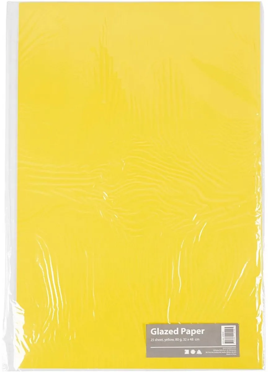 Creativ Company Glanspapier Geel 32x48cm - 80gr - 25 Vel