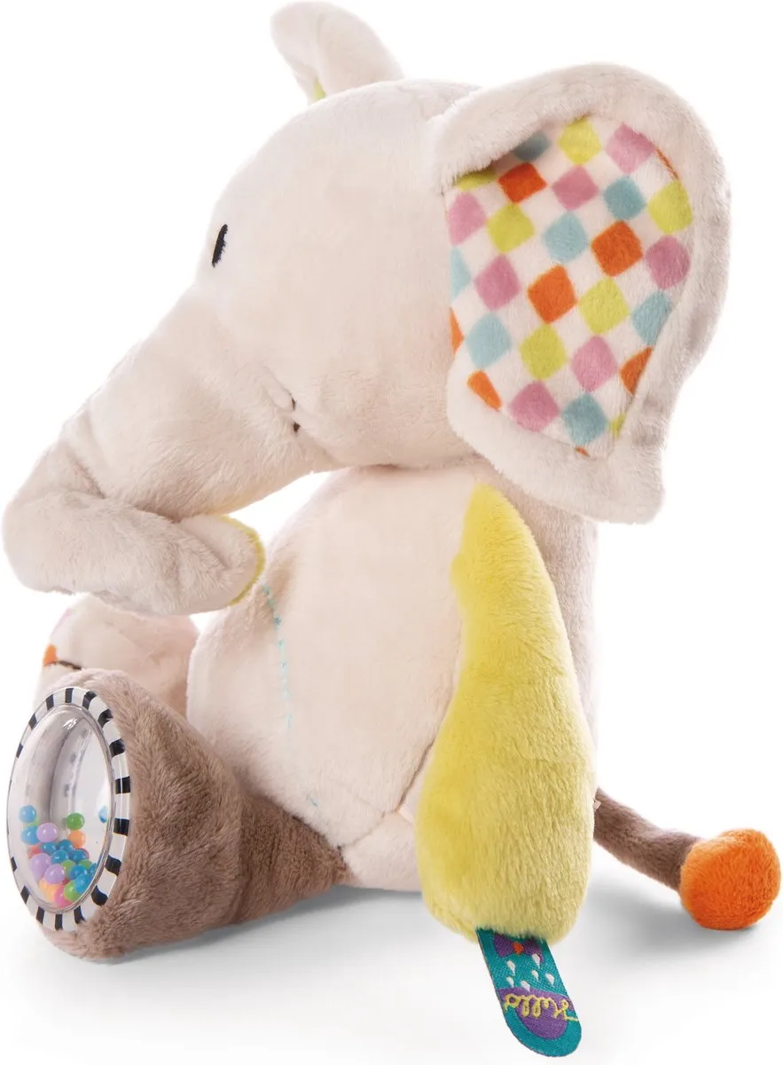 Nici Knuffel Dundi Olifant Pluche - Beige/Multicolor