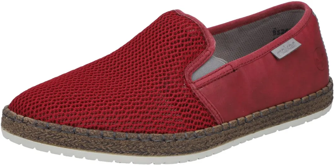 Rieker B5265-33 heren instappers rood maat 41