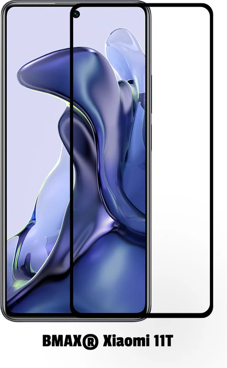 BMAX Screenprotector Xiaomi 11T - 2 Stuks - Full Cover - Zwart