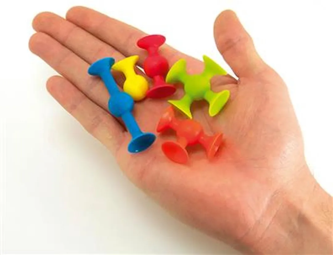 Fat Brain Toys Squigz Mini - 75-delige set van siliconen speelgoed