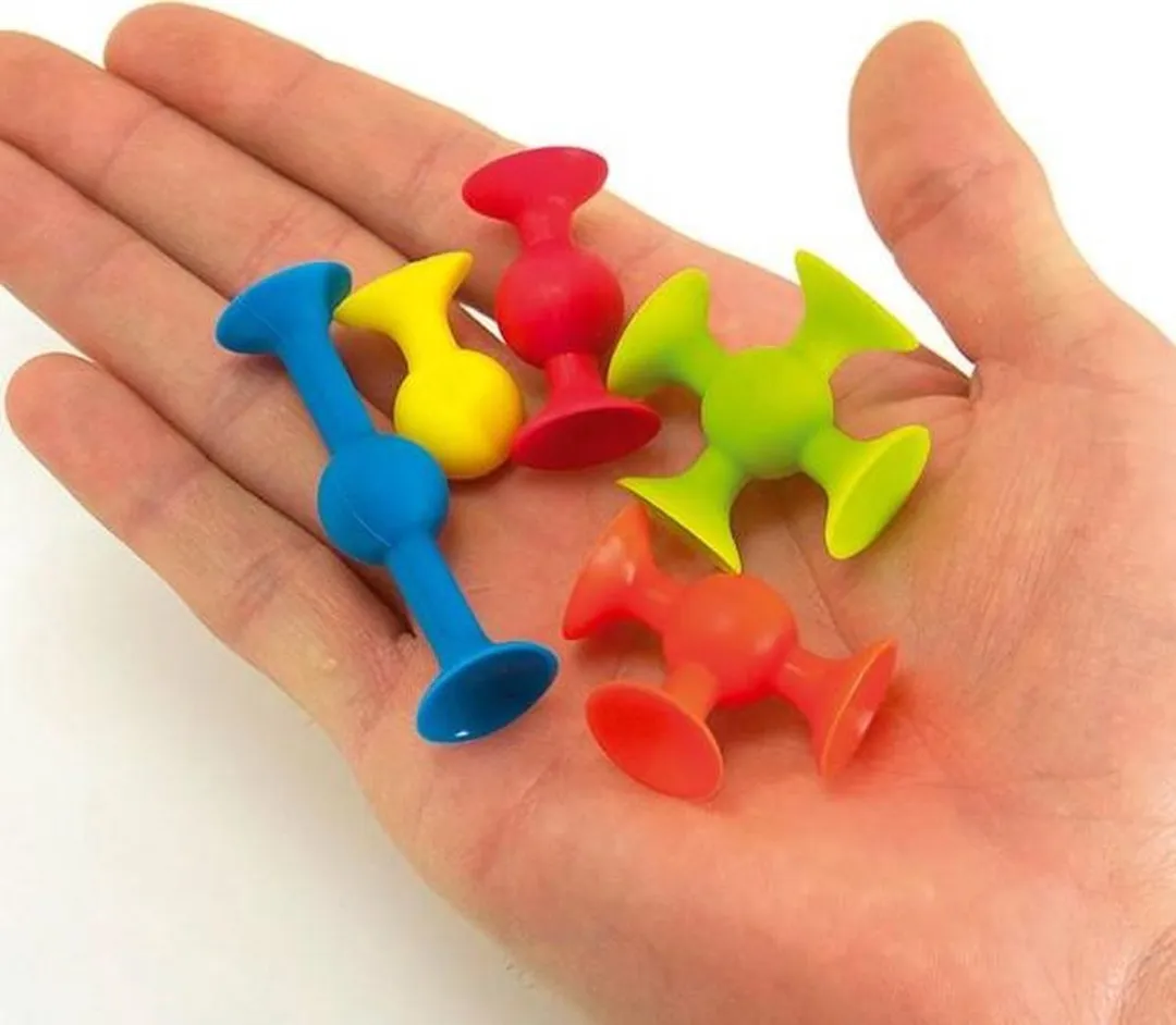 Fat Brain Toys Squigz Mini - 75-delige Multicolor set - afbeelding 6 van 6