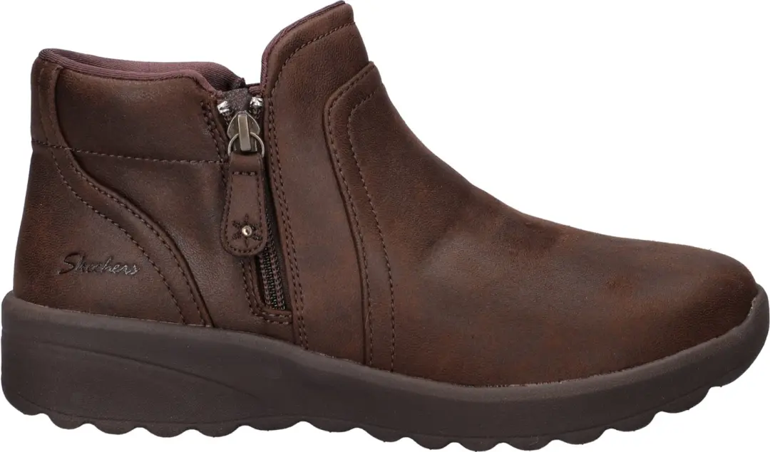 Skechers Lovely Vibe dames enkellaars - Bruin - Maat 39