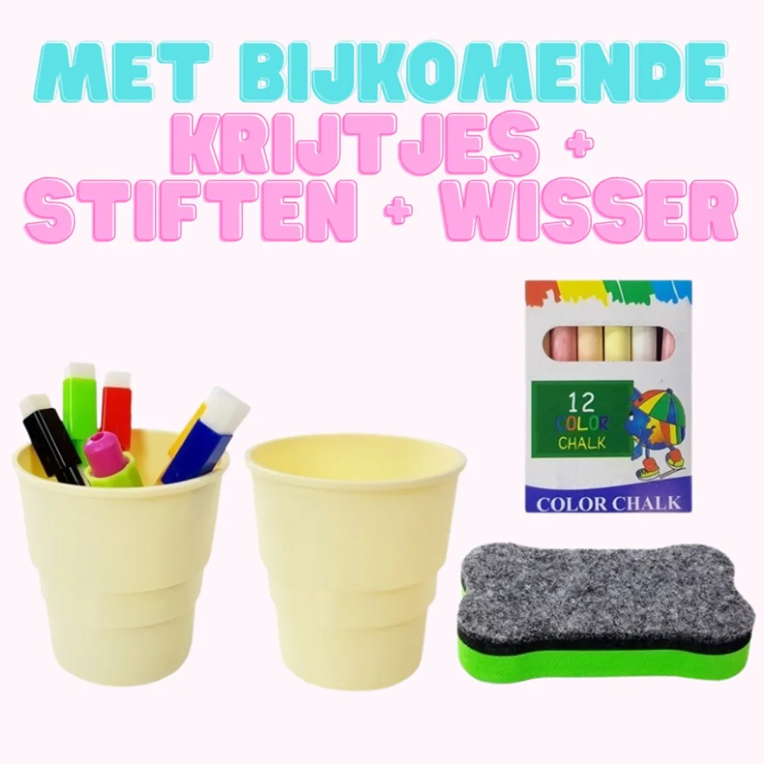 LeanToys 5-in-1 Teken- & Leerbureau - Groen/Rozig
