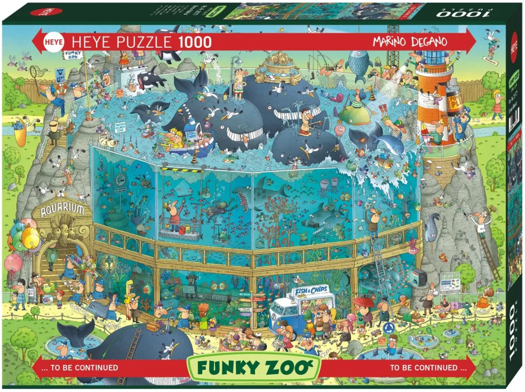 Heye Ocean Habitat Funky Zoo Puzzel 1000 Stuks - Multicolor