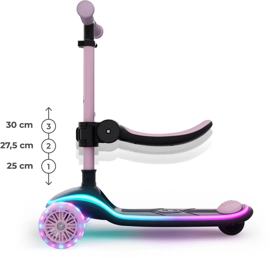 KinderKraft RAKET UP 2-in-1 Loopfiets/Driewieler - Roze