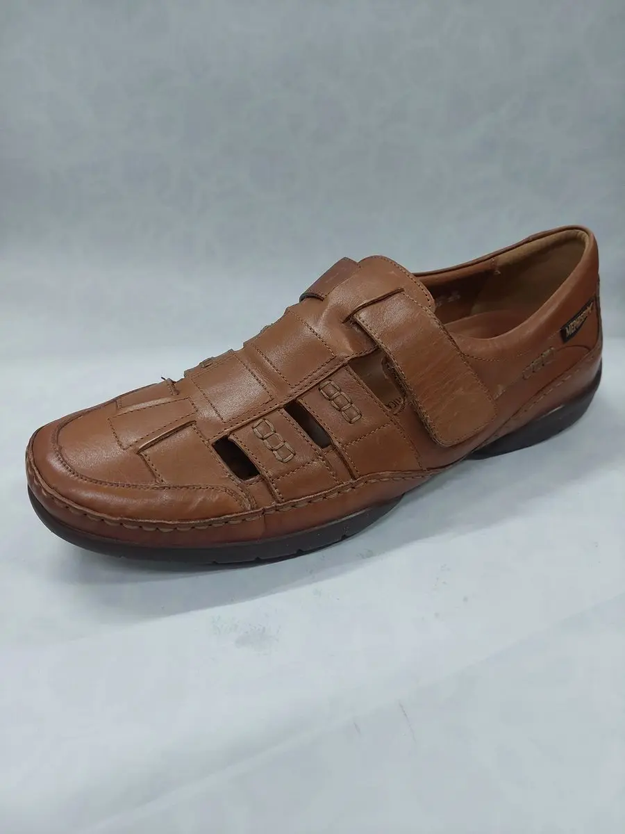 MEPHISTO BALDY / instappers met klittenbanden / bruin / maat 43.5