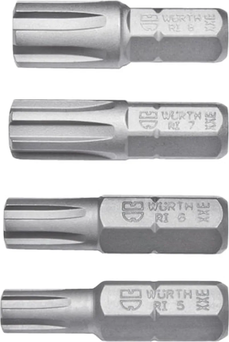Würth Ribe-bits Assortiment 4-delig