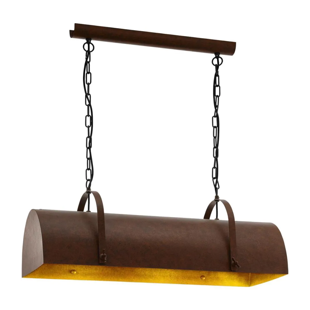 Eglo Deerhurst Hanglamp 3x E27 - Roestbruin
