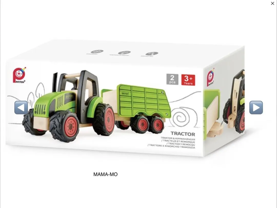 Pintoy Tractor met Aanhanger - Groen