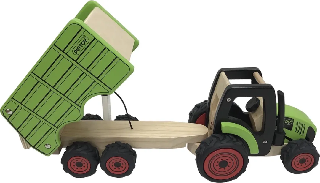 Pintoy Tractor met Aanhanger - Groen