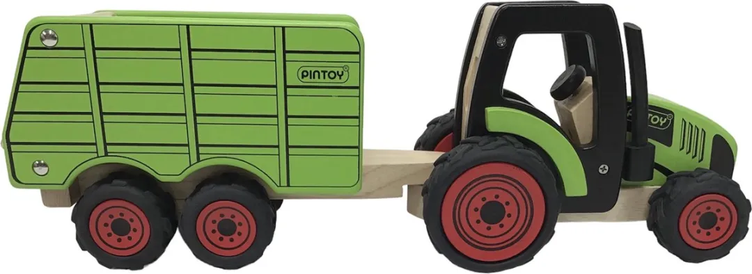 Pintoy Tractor met Aanhanger - Groen