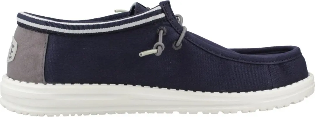 HEYDUDE Wally Letterman Heren Instappers Navy/Grey Maat 43