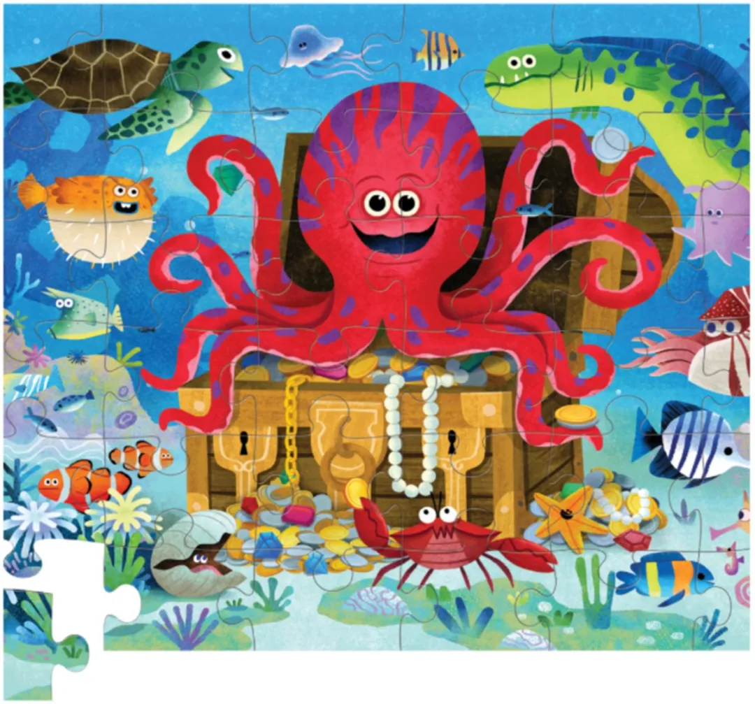 Crocodile Creek Vloerpuzzel Octopus Treasure 36 Stuks - Multi