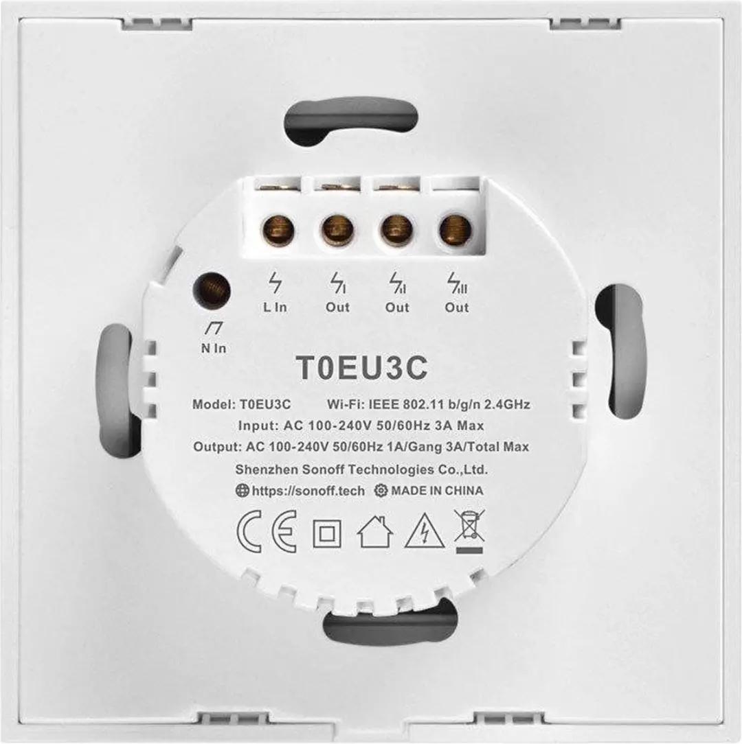 Sonoff T0EU3C 3-Kanaals WiFi-Schakelaar - afbeelding 4 van 6