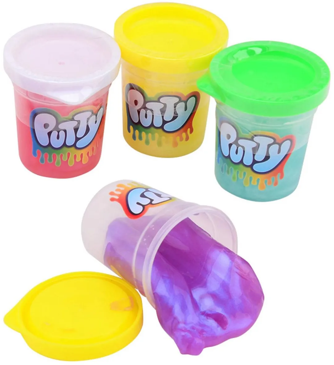 Johntoy Putty Slime - 4 Potjes