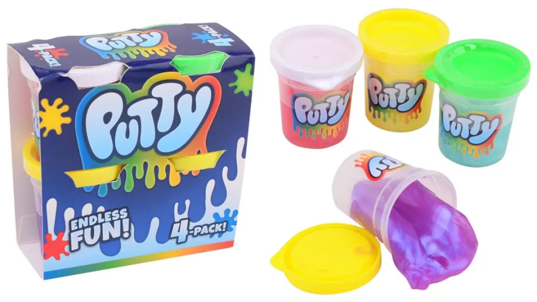 Johntoy Putty Slime - 4 Potjes