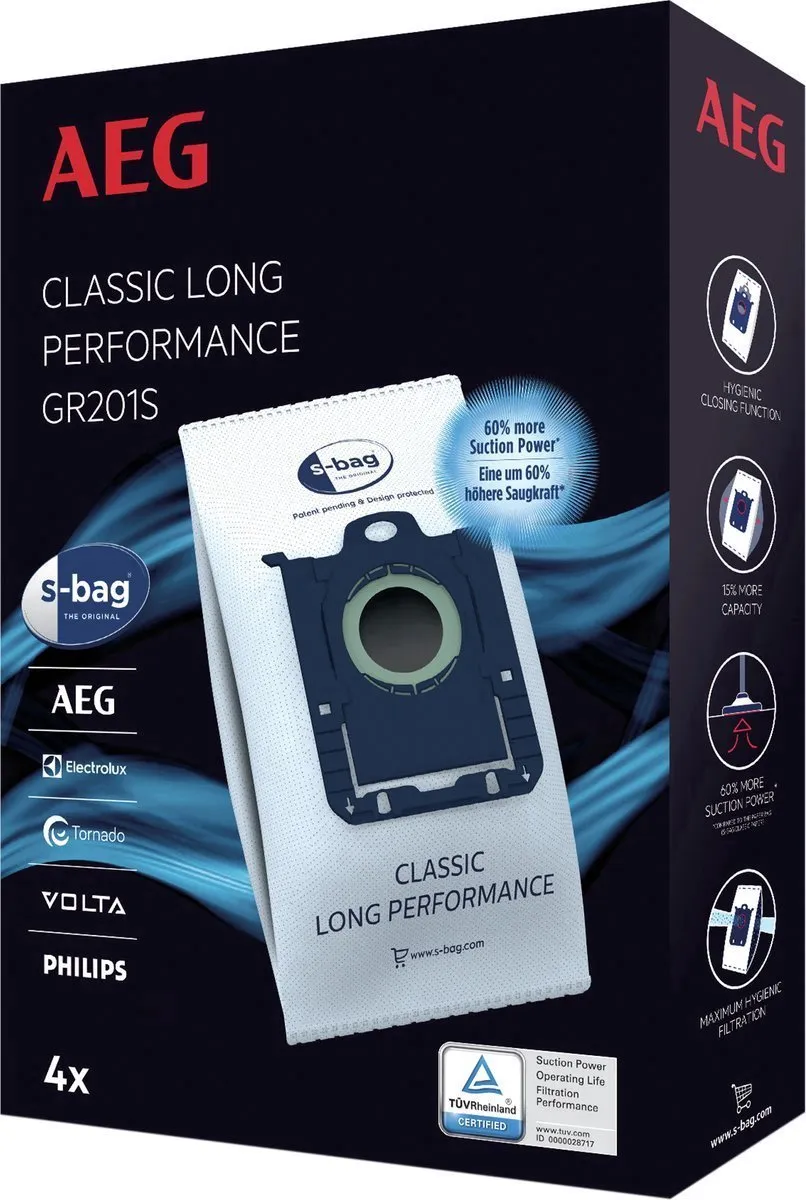 Philips S-Bag GR201S Stofzuigerzakken - 16 Stuks