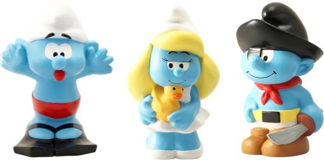 Plastoy De Smurfen Piraten Badspeelgoed 10cm - Blauw/Wit