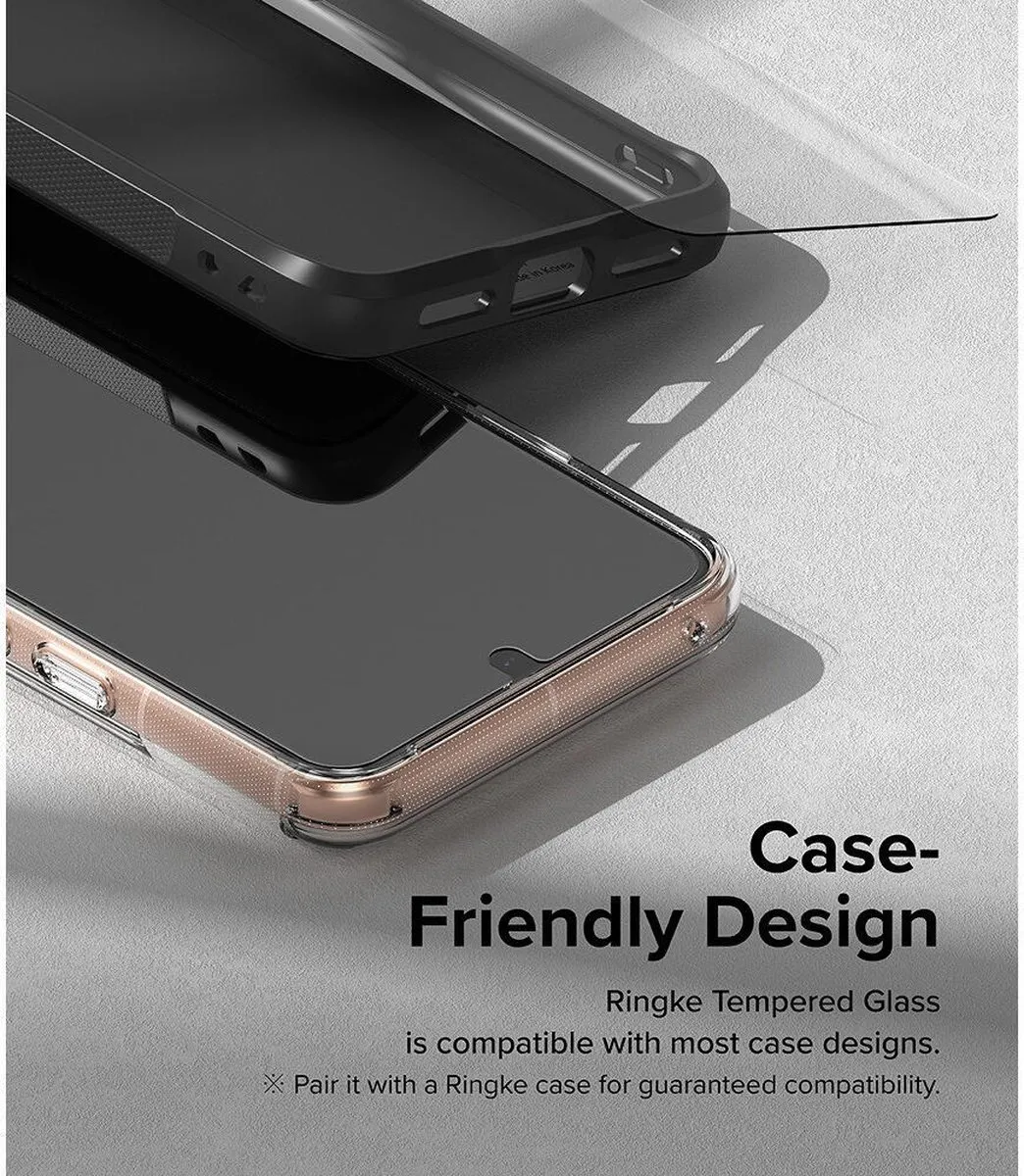 Ringke Google Pixel 8 Tempered Glass Screenprotector - 2 Stuks met Jig