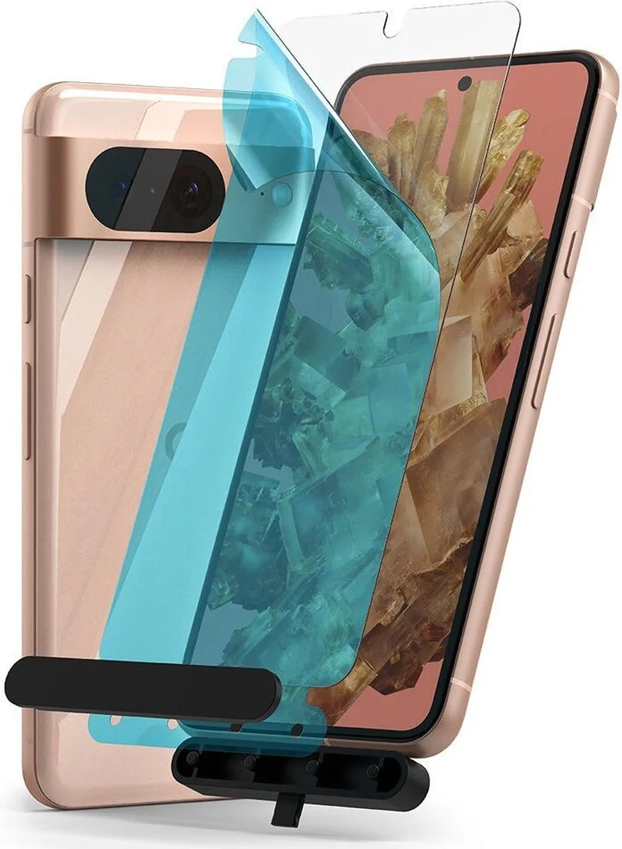 Ringke Google Pixel 8 Tempered Glass Screenprotector - 2 Stuks met Jig