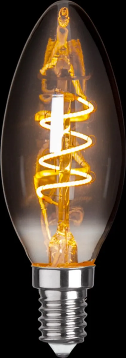 Star Trading Kaarslamp E14 3W Rookglas