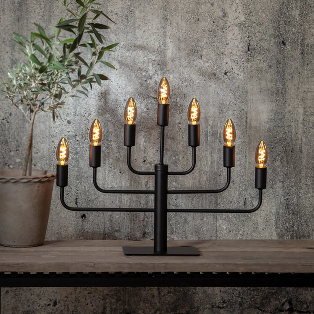 Star Trading Kaarslamp E14 3W Rookglas