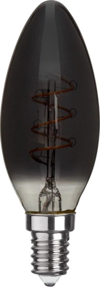 Star Trading Kaarslamp E14 3W Rookglas