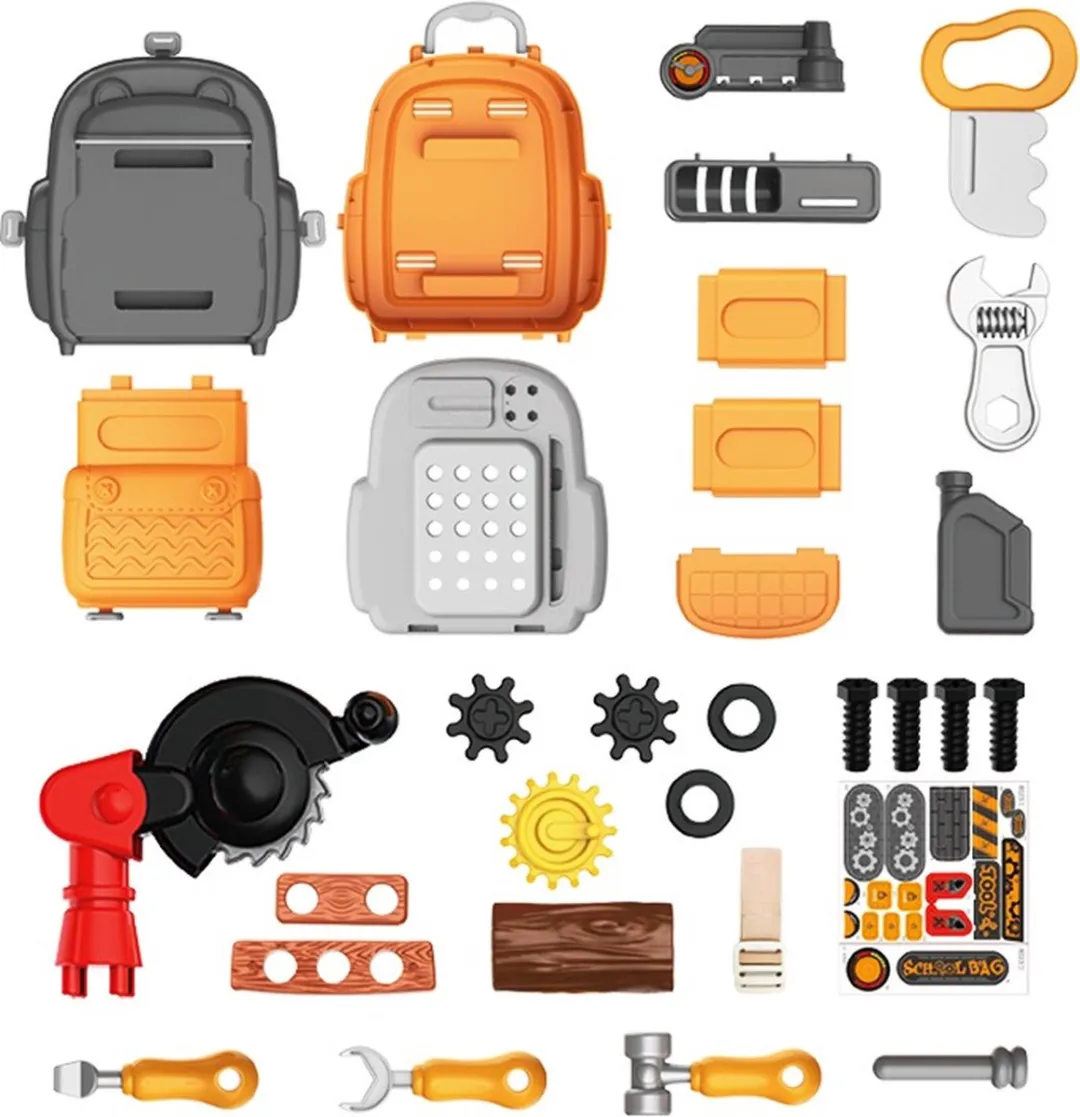 Sako Toys Werkbank Gereedschapset 31-delig - Oranje/Grijs