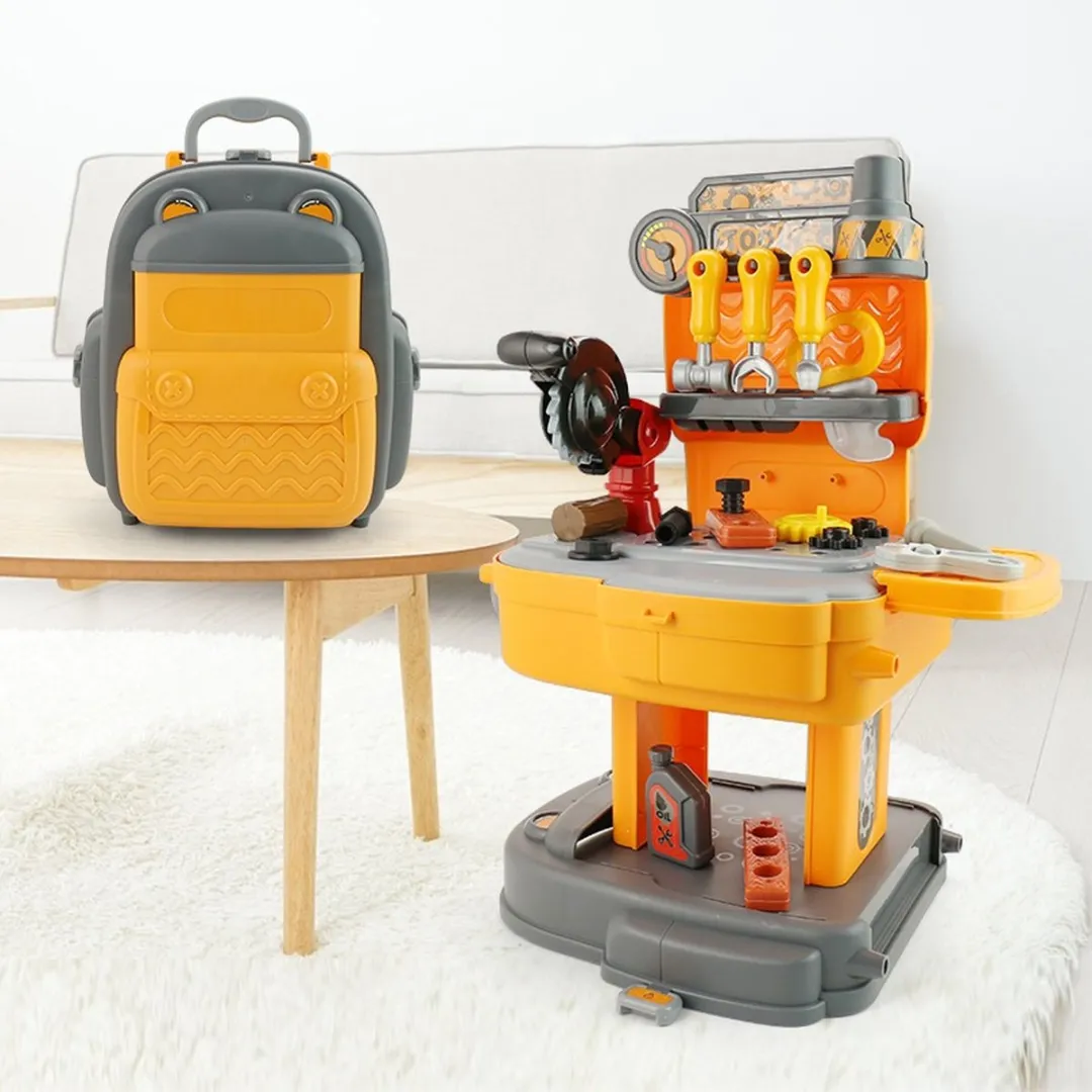 Sako Toys Werkbank Gereedschapset 31-delig - Oranje/Grijs