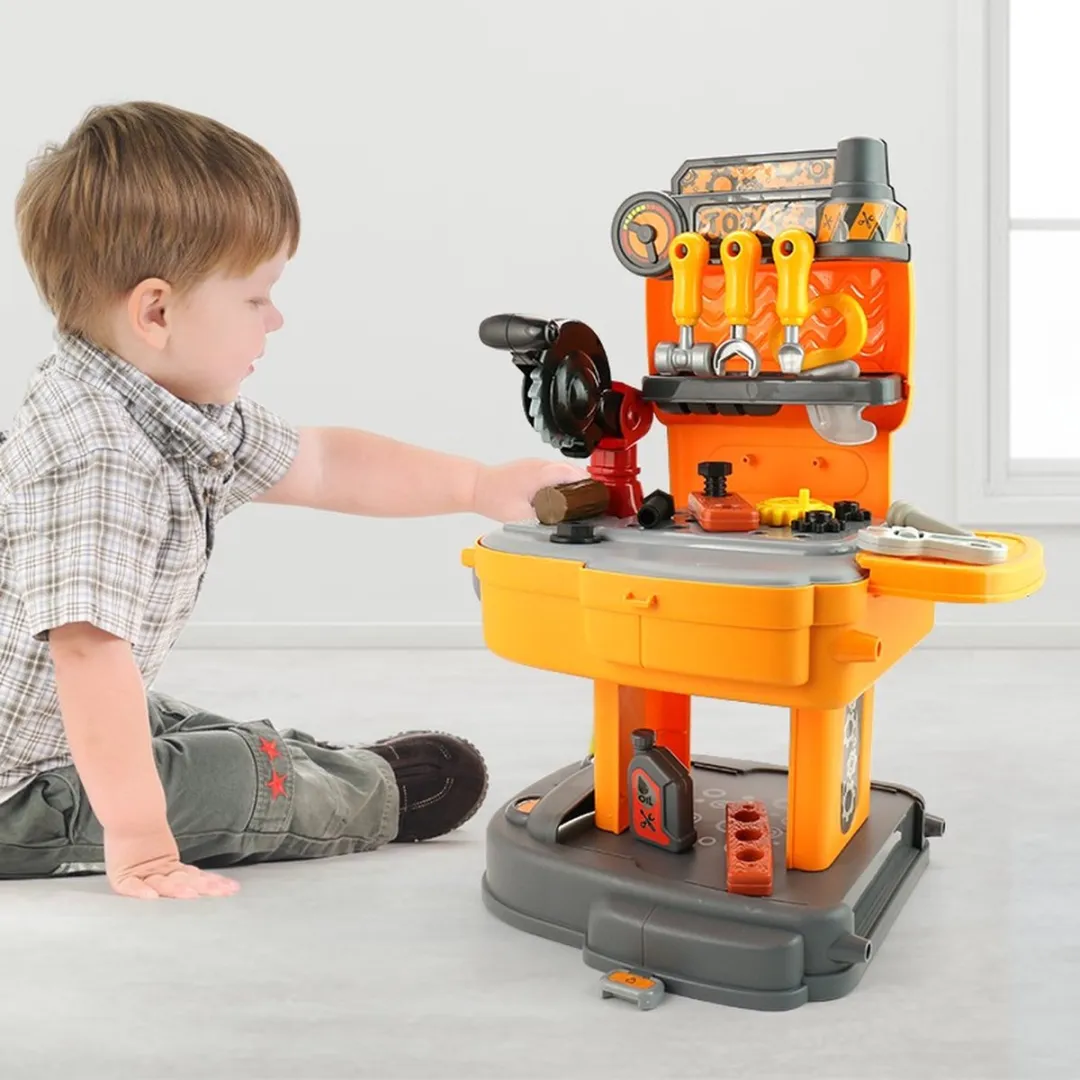 Sako Toys Werkbank Gereedschapset 31-delig - Oranje/Grijs