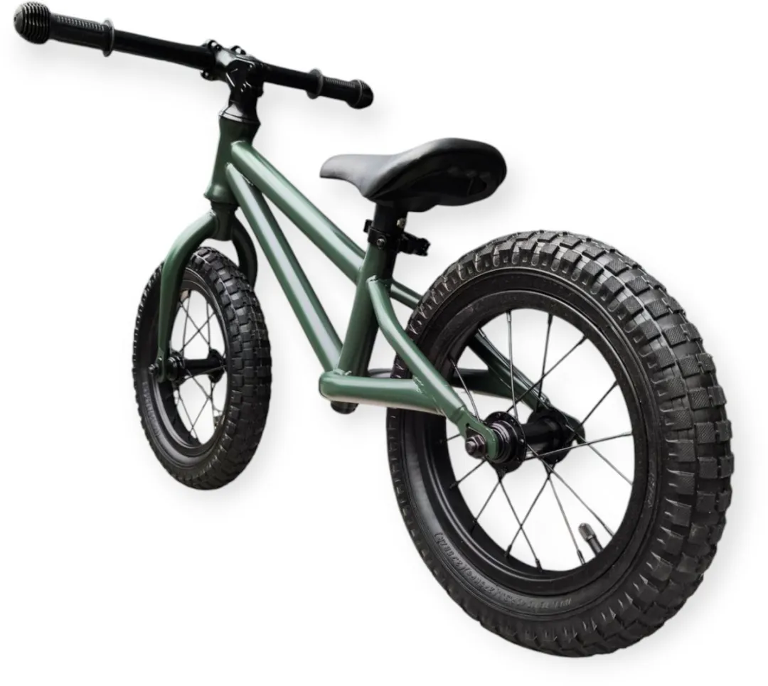 Jobber Fatbike Loopfiets 12inch - Mat Groen - afbeelding 6 van 6