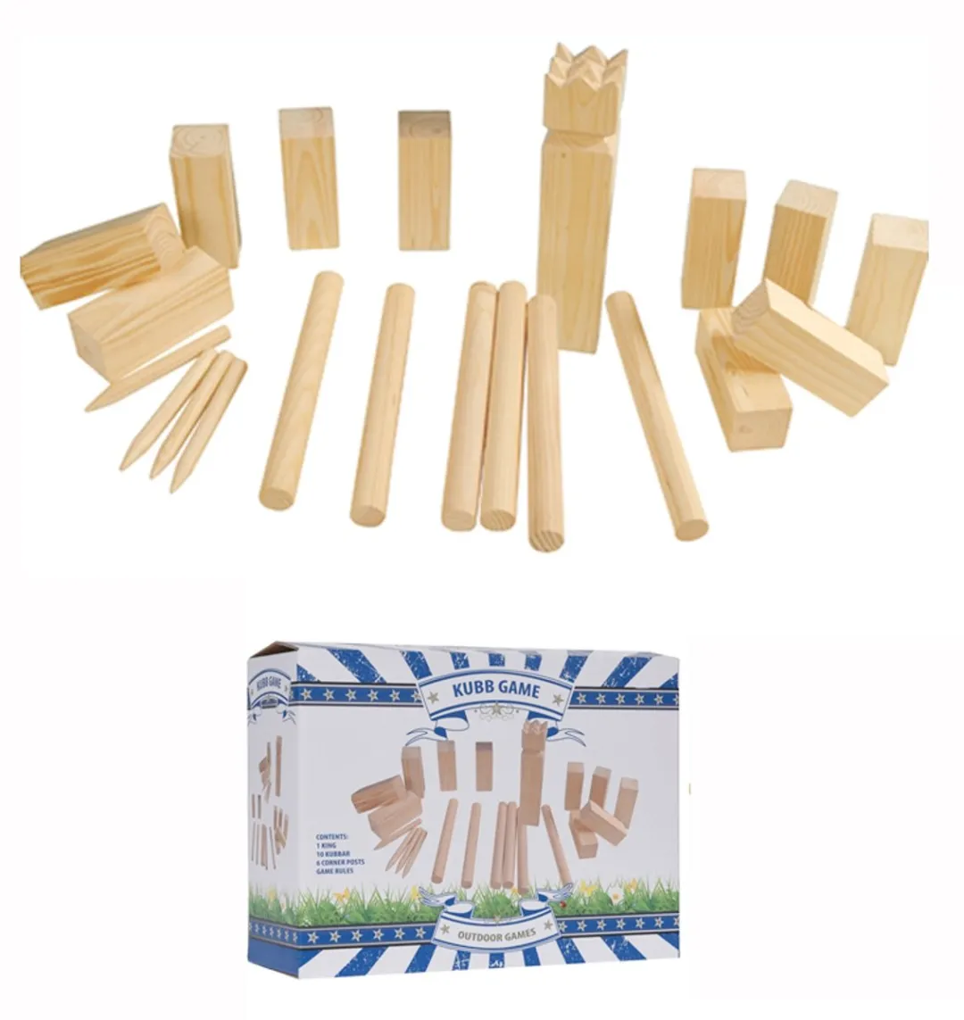 Outdoor Games Kubb-Spel - hout - 21-delig