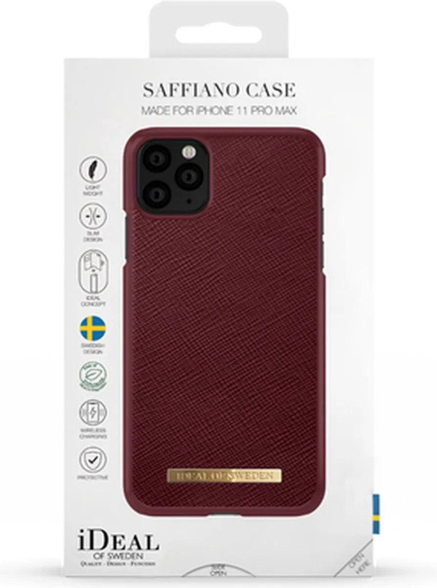 iDeal of Sweden Fashion Case Saffiano iPhone 11 Pro Max - IDFCSA-I1965-157 - Rood - afbeelding 6 van 6