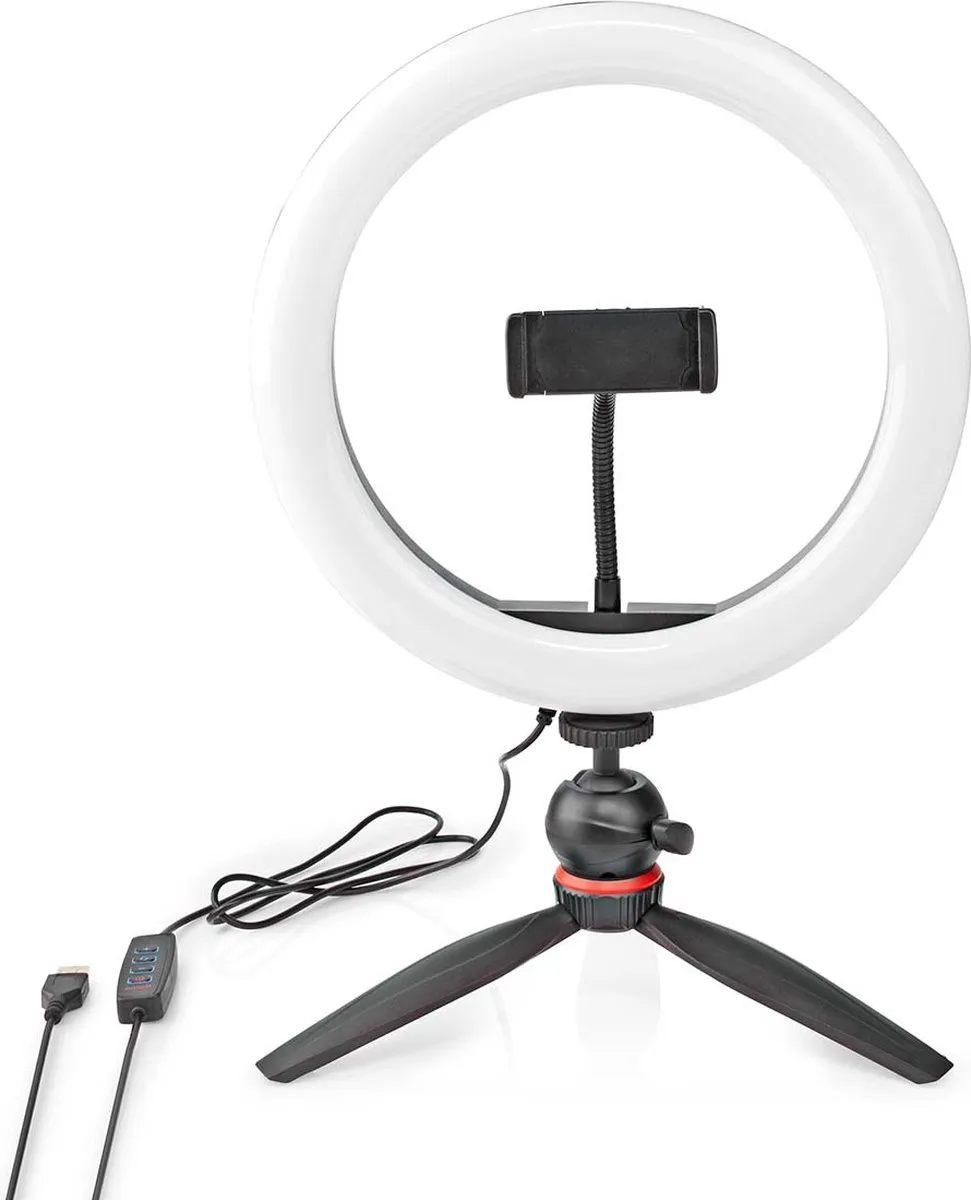 Nedis RLSTND100BK Ringlicht 10" - 120 LED - 2700-6700K - Zwart