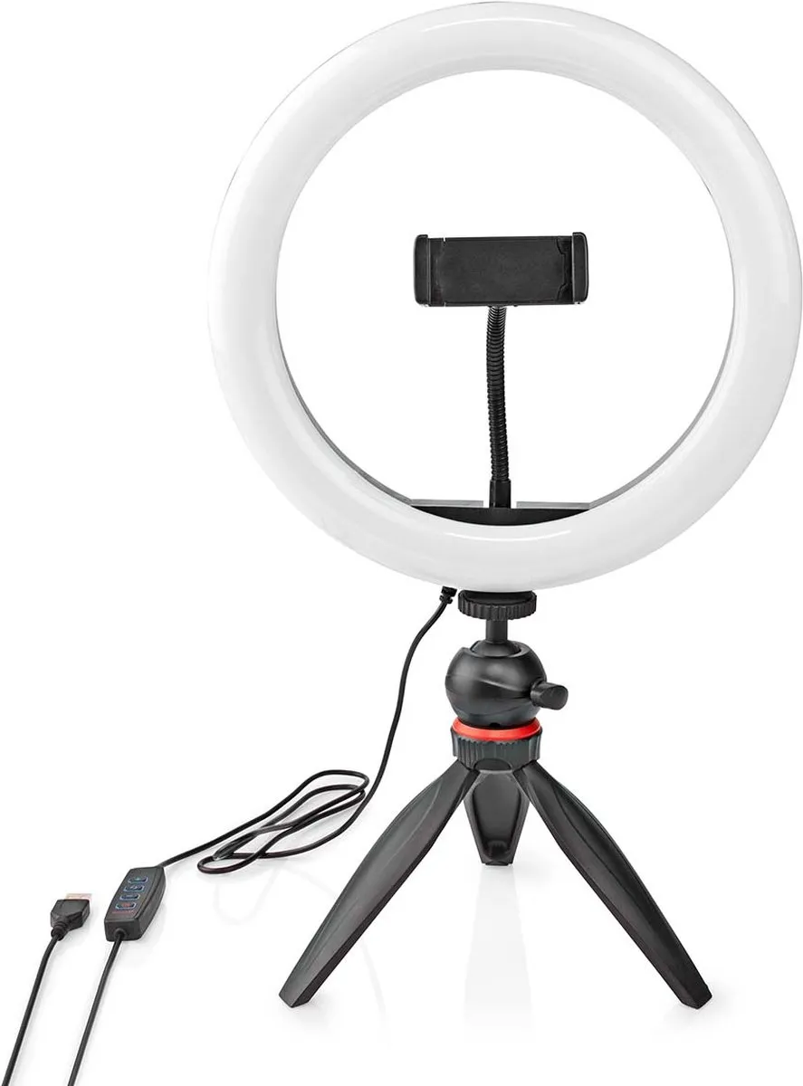 Nedis RLSTND100BK Ringlicht 10" - 120 LED - 2700-6700K - Zwart