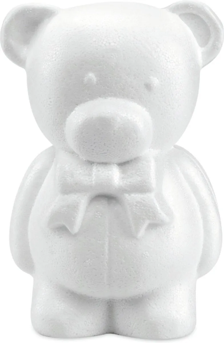 Glorex Hobby Piepschuim Dierenfiguren - 4 Stuks 20cm Wit