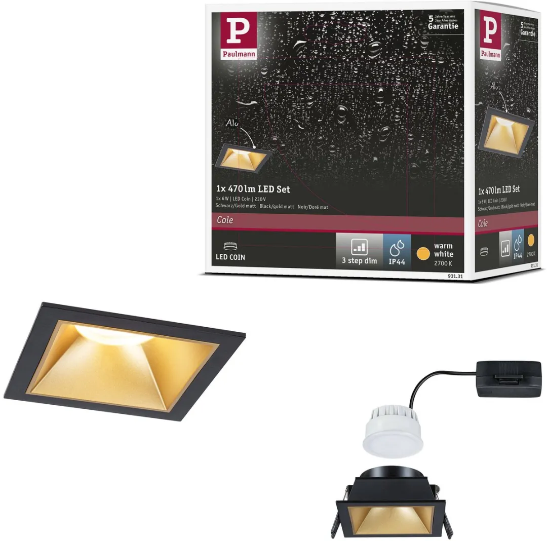 Paulmann LED-inbouwlamp 3-Step-Dim Coin 6W 470lm