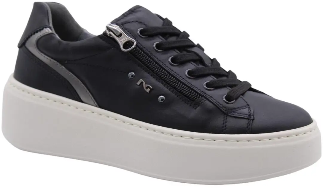 Nerogiardini Sneaker Guanto Nero T.Brill Antracite Pu.Guatemala L17682