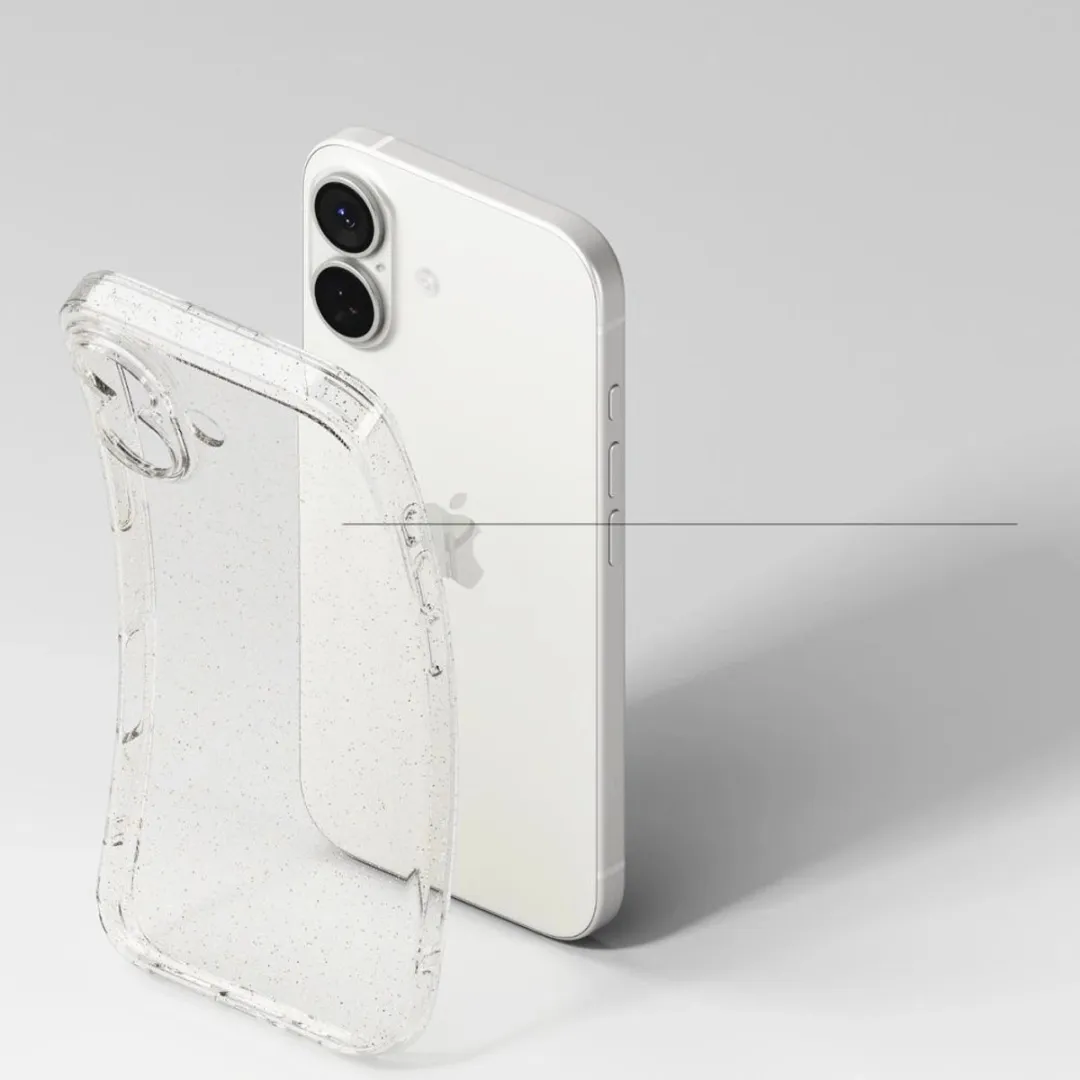 Ringke Air Hoesje iPhone 17 Transparant Glitter - 1 Pasje - afbeelding 6 van 6
