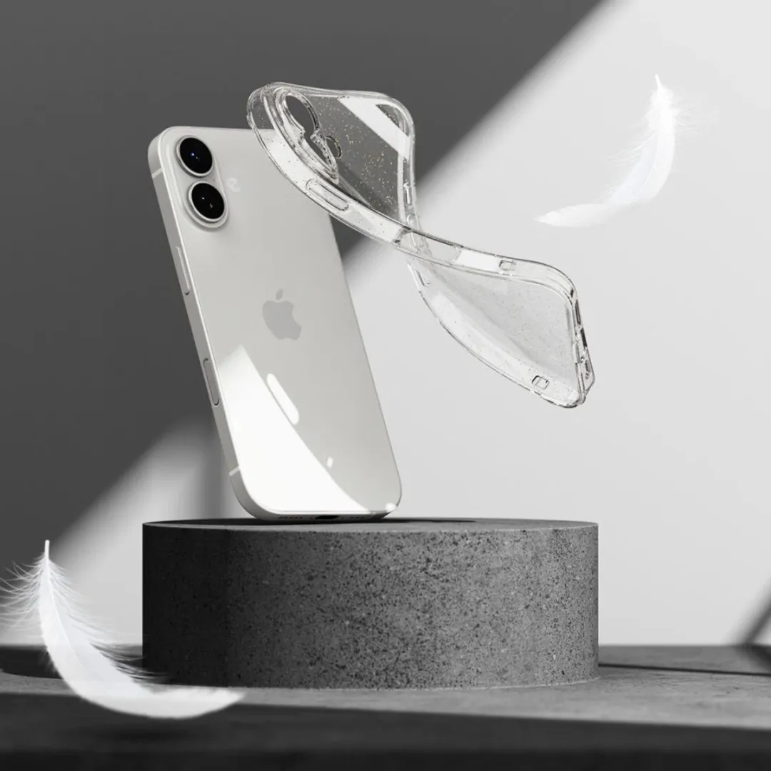 Ringke Air Hoesje iPhone 17 Transparant Glitter - 1 Pasje