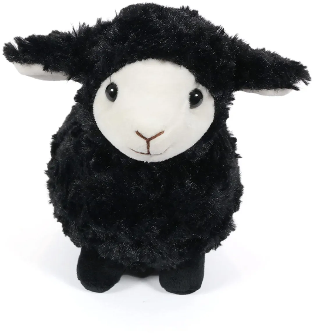 PIA Soft Toys Schaap Pluche Knuffel - 21cm - Zwart/Beige
