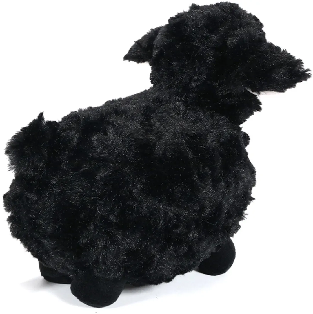 PIA Soft Toys Schaap Pluche Knuffel - 21cm - Zwart/Beige
