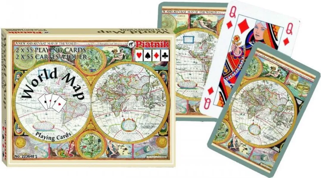 Piatnik Wereldkaart Speelkaarten 900189