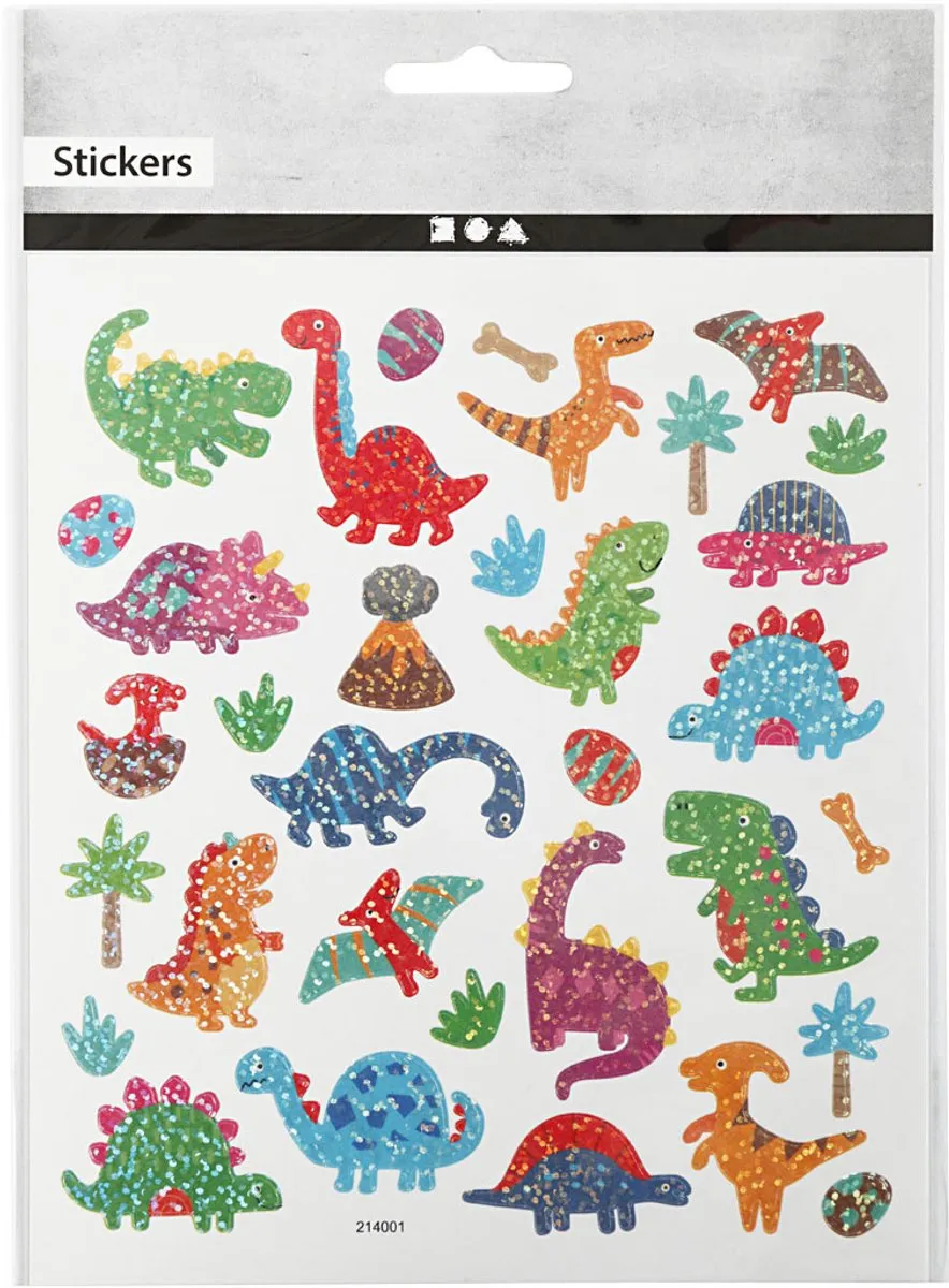 Creativ Company Dino Stickers 15x16,5cm - Meerkleurig